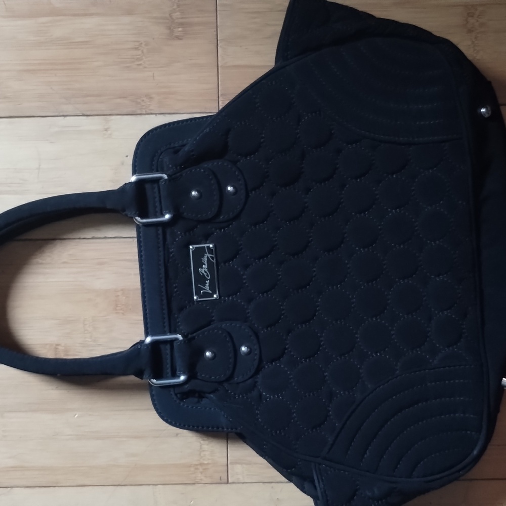 Retired Vera Bradley Brown Quilted Handbag, Magnetic Closure, Baroque Lined